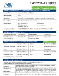 View and Download from our library of fertilizer safety data sheets that contains detailed information on Fertilizer products we deliver.